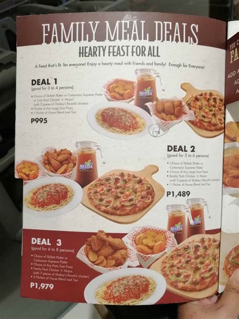 shakeys menu